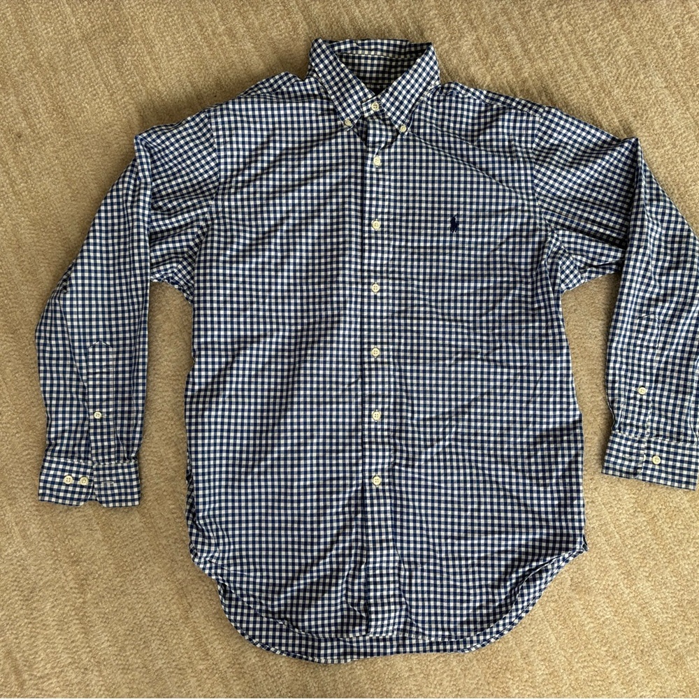 Polo by Ralph Lauren Blue and White Checkered Shirt Men 16